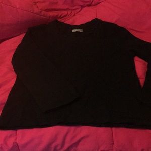 Charter club black cashmere sweater jumper braided